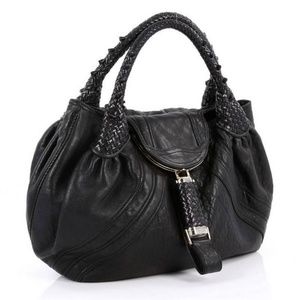 Fendi Black Leather Spy Bag